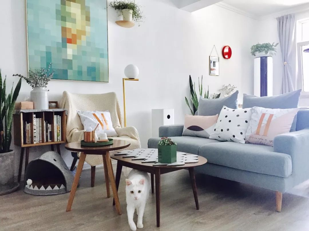 70后丁克族，两人1猫90m²北欧风的家，生活当然是过给自己的！