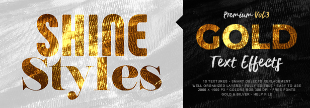 Glitz，Glam和Glass Gold文字效果