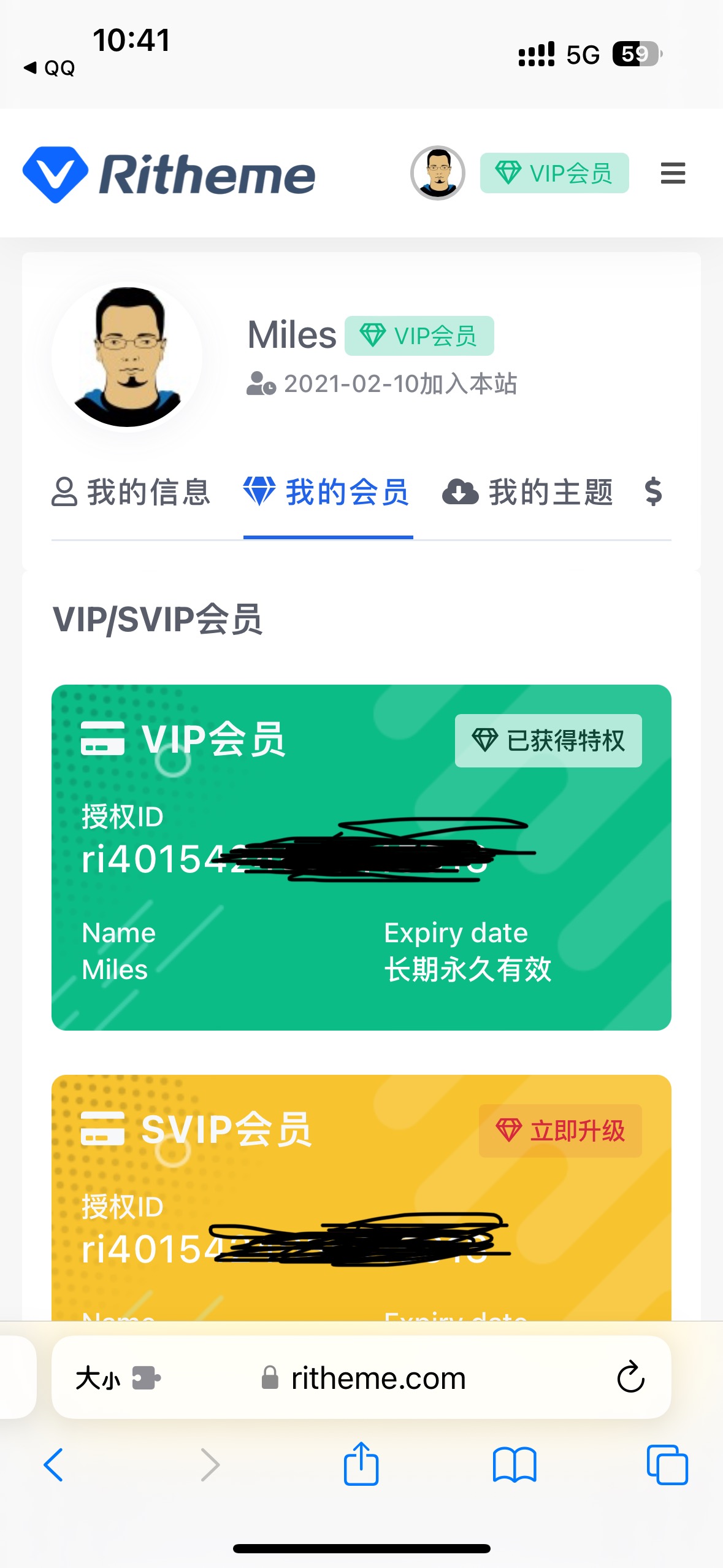 日主题会员转让