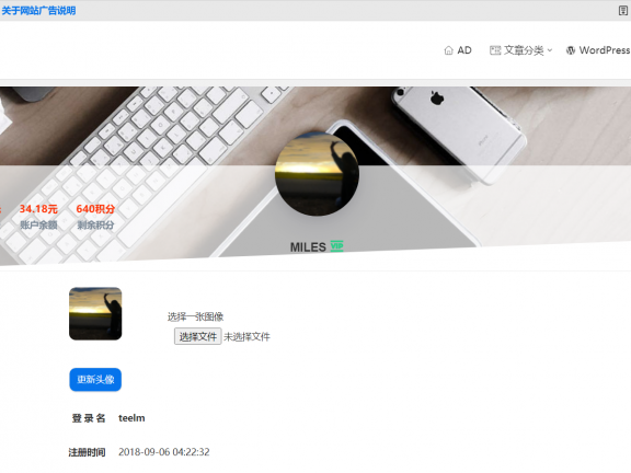 好看的erphpdown个人中心